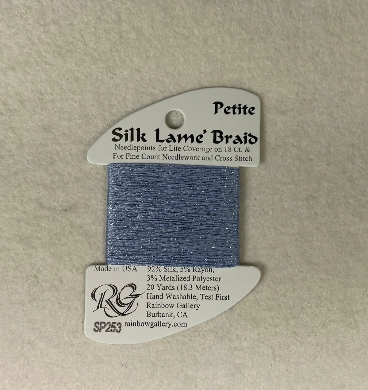 Petite Silk Lame Braid Sp253 Antique Periwinkle 1