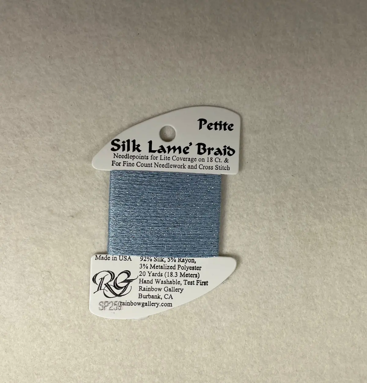 Petite Silk Lame Braid Sp259 Blue Topaz 1