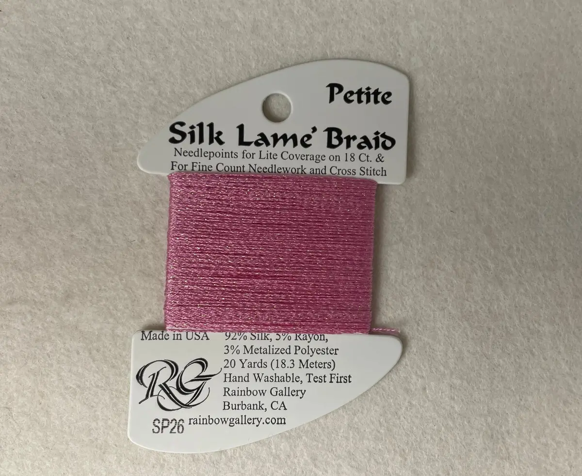Petite Silk Lame Braid Sp26 Raspberry 1