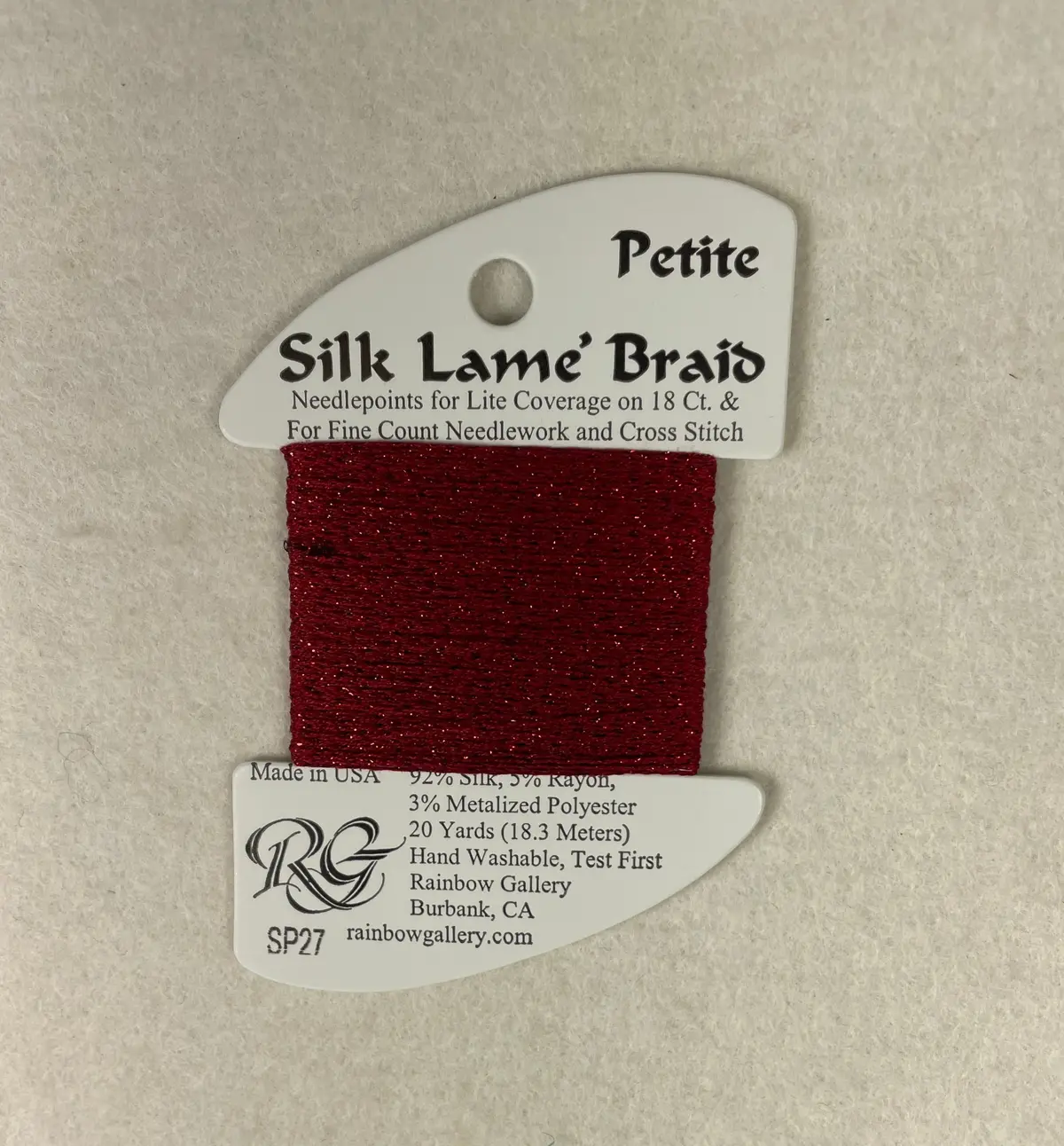 Petite Silk Lame Braid Sp27 Garnet 1