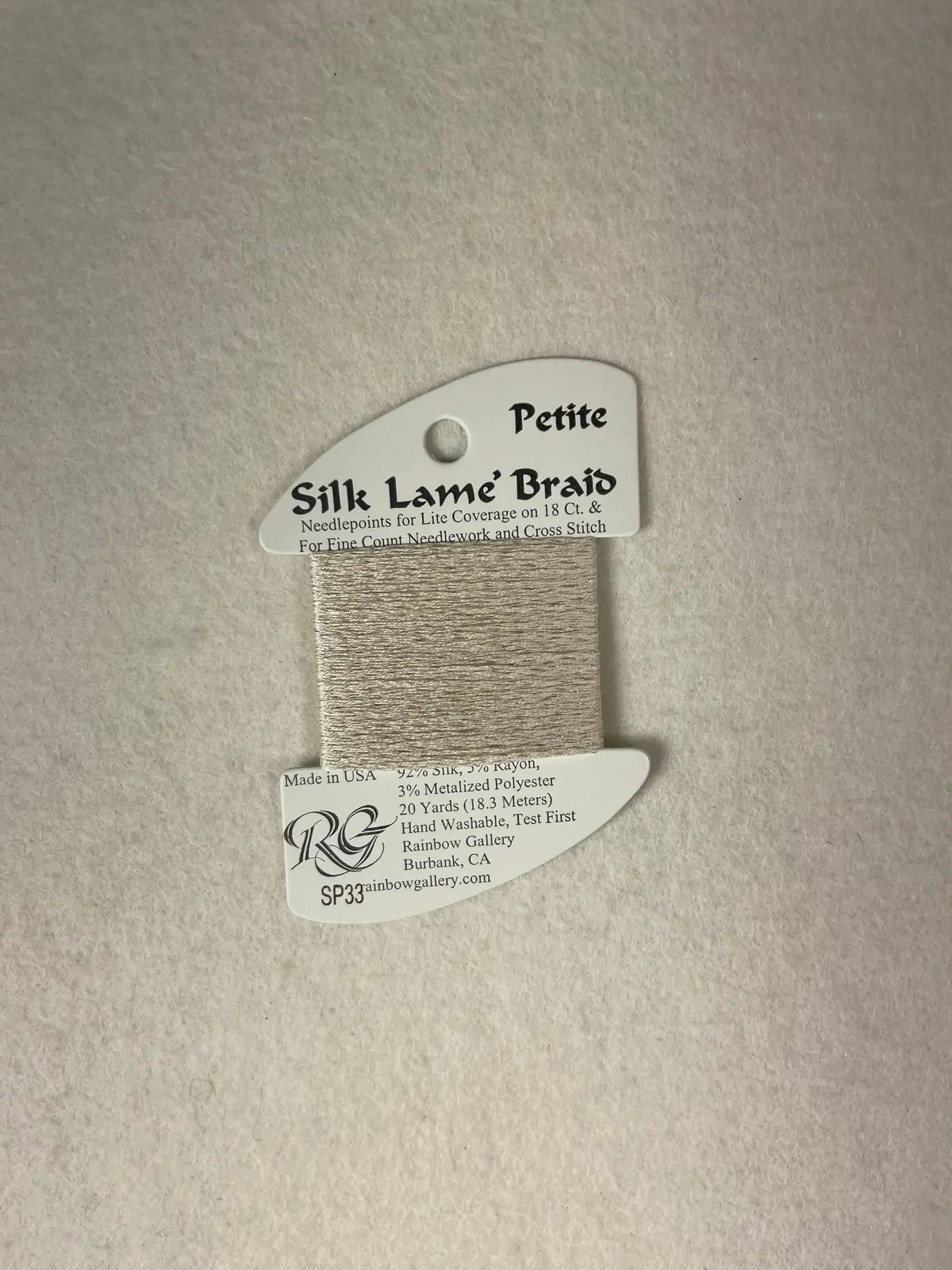 Petite Silk Lame Braid Sp33 Eggshell 1