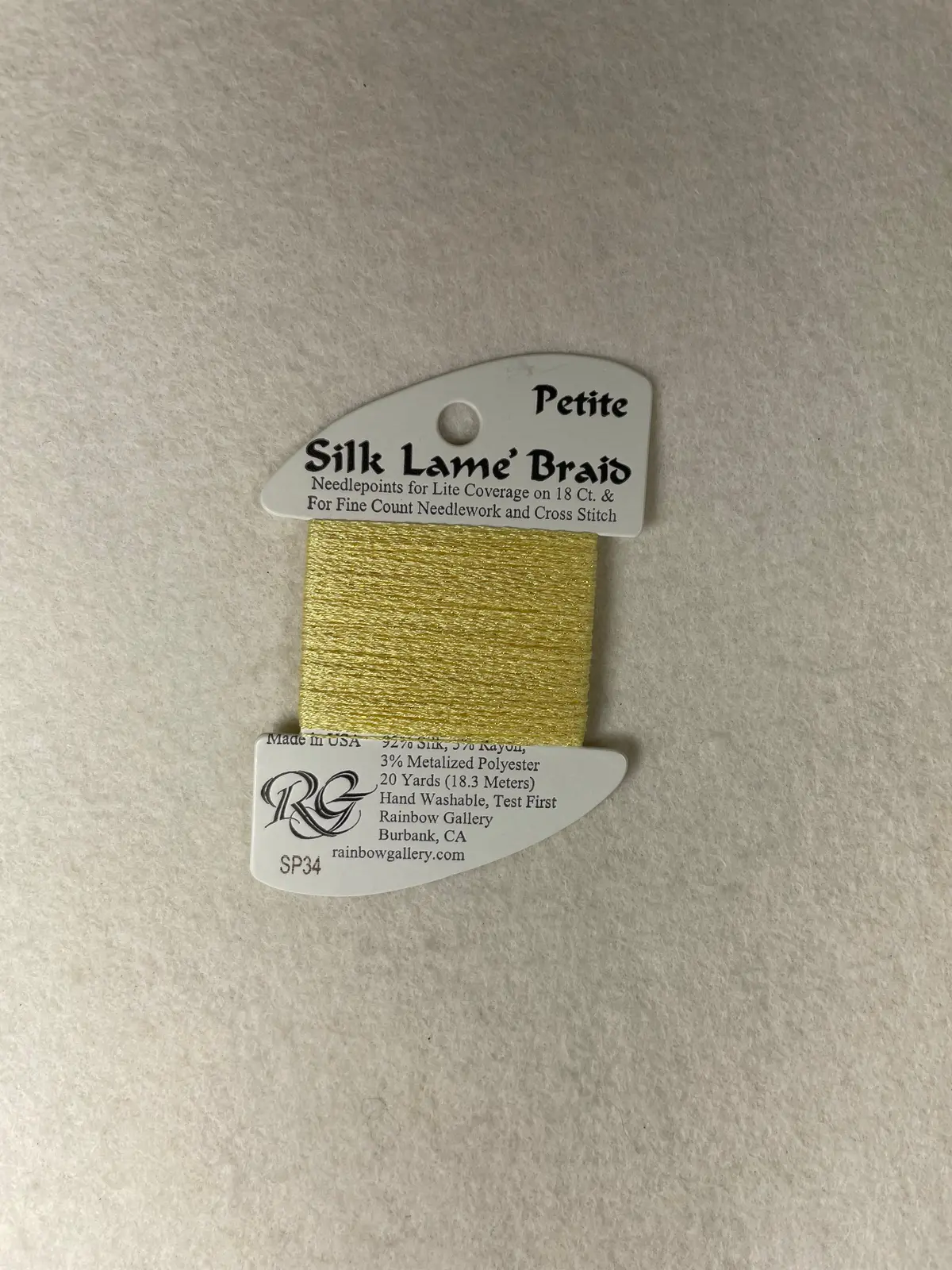 Petite Silk Lame Braid Sp34 Lemon 1