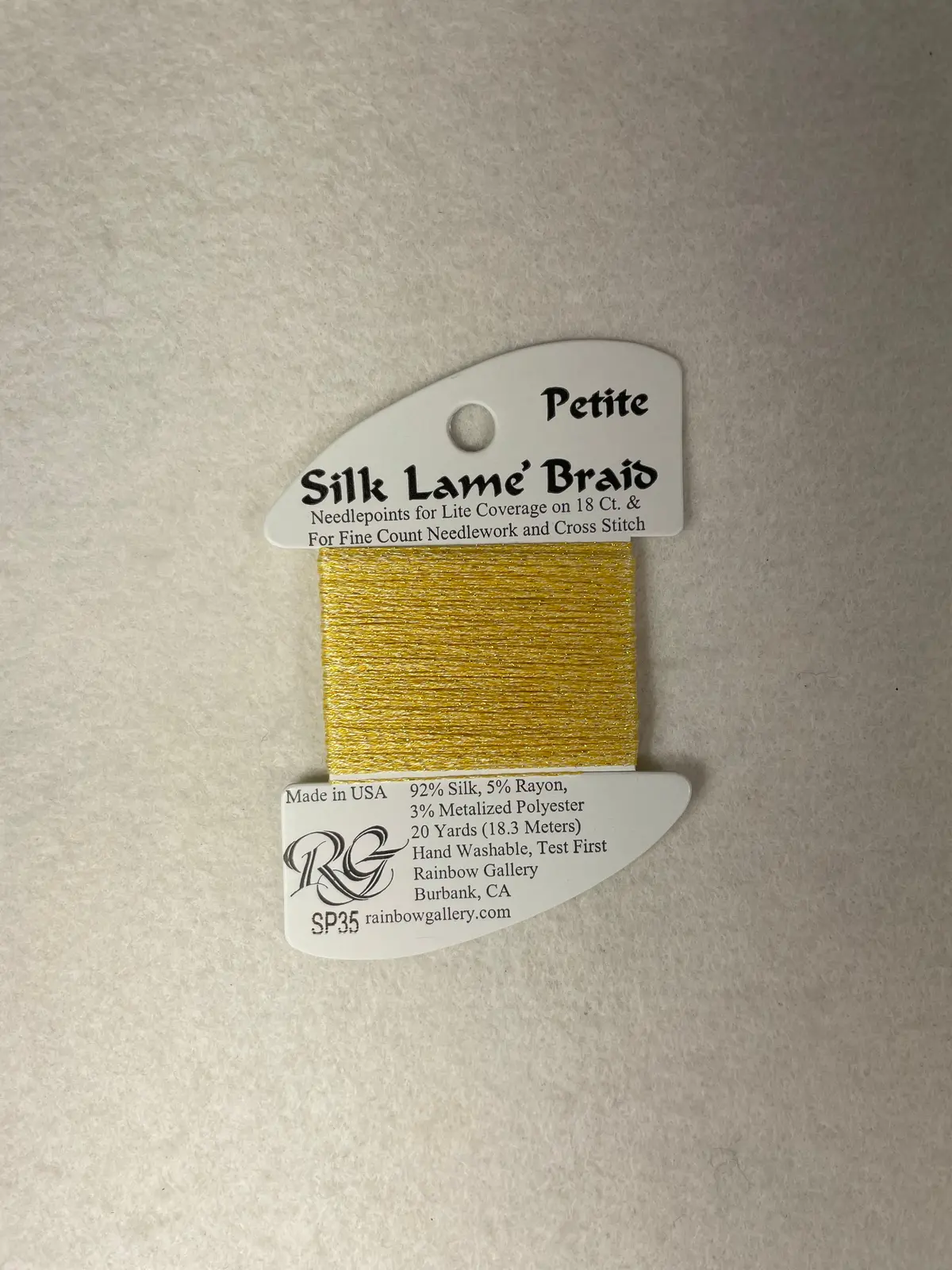 Petite Silk Lame Braid Sp35 Buttercup 1