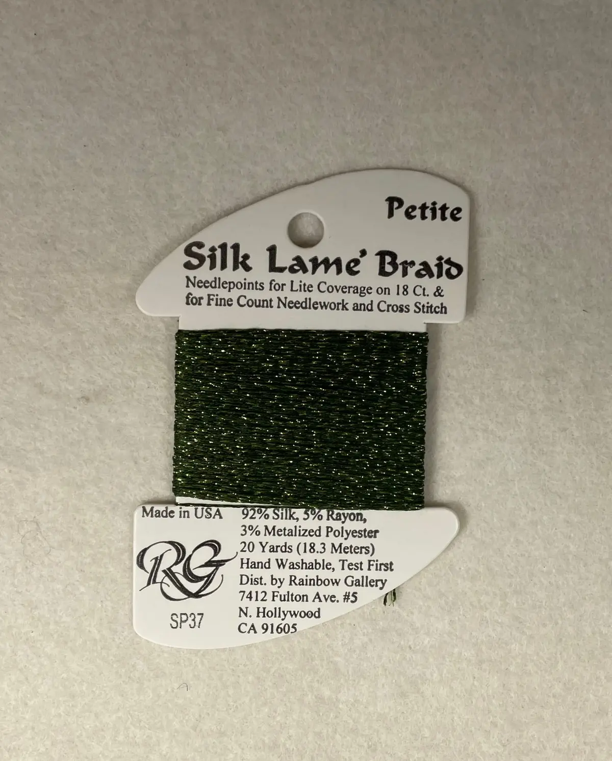 Petite Silk Lame Braid Sp37 Dark Avocado 1