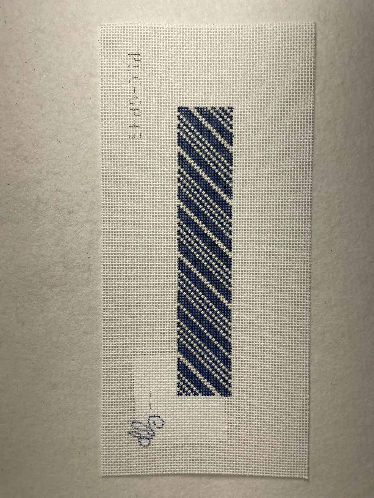 * Penny Linn Ws French Stripes Key Fob- Navy 1