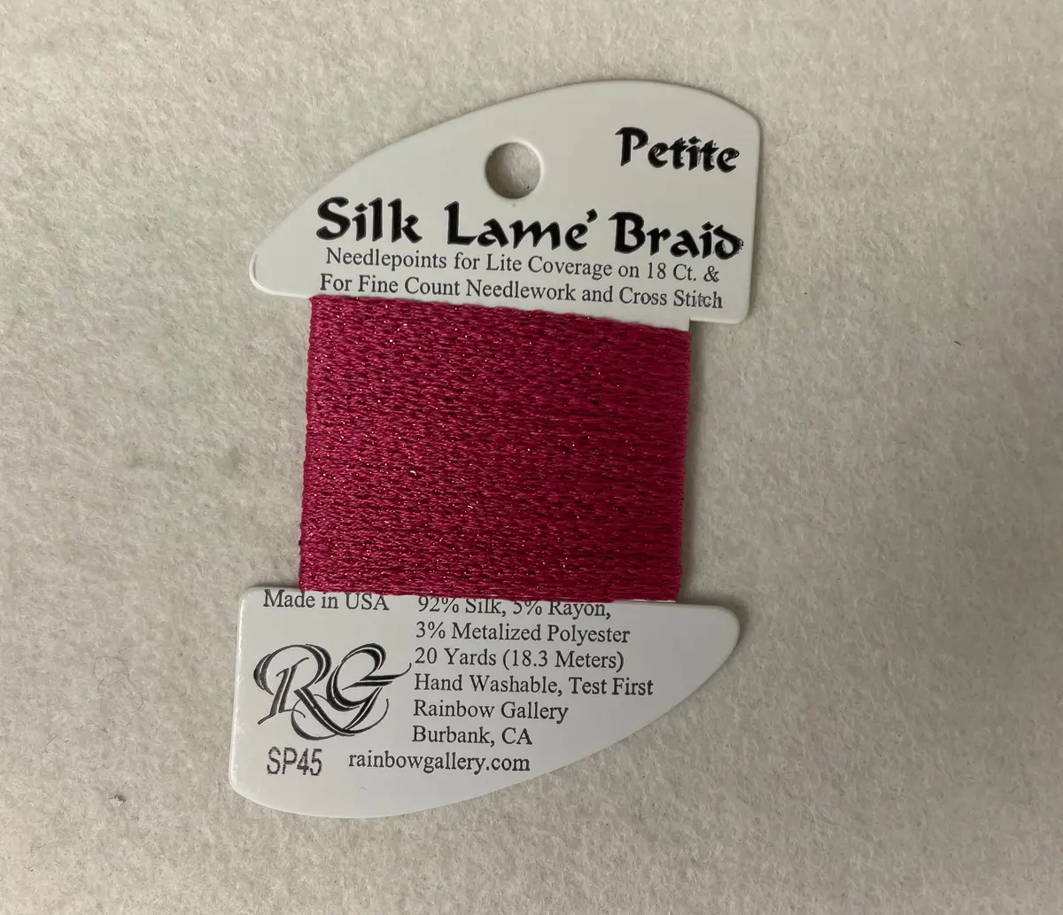 Petite Silk Lame Braid Sp45 Deep Rose 1