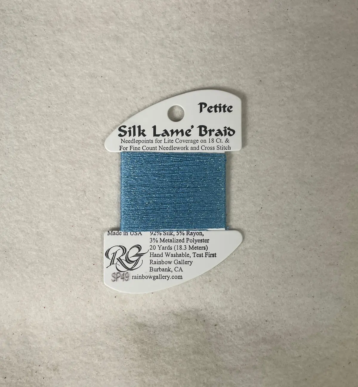 Petite Silk Lame Braid Sp49 China Blue 1