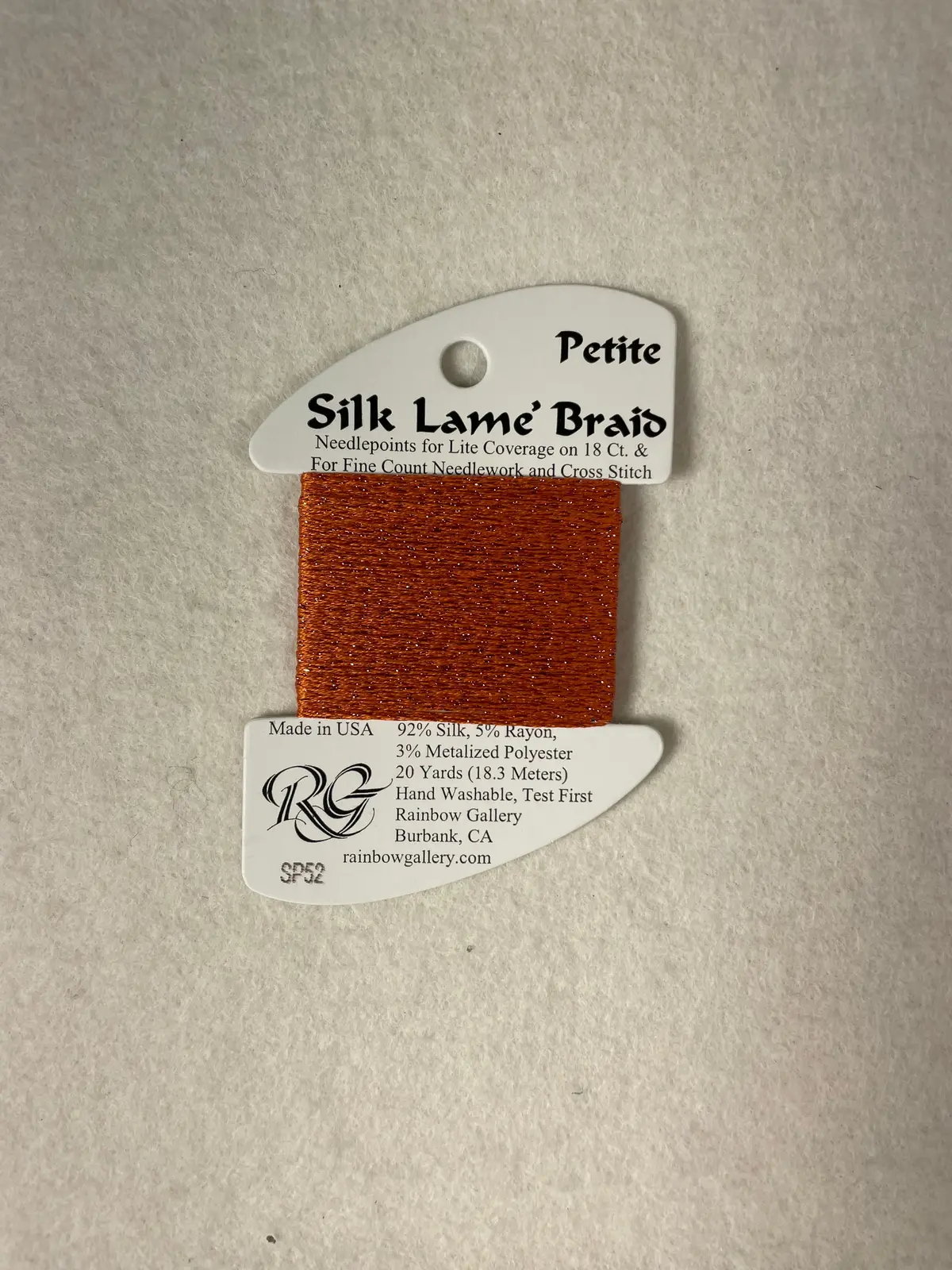Petite Silk Lame Braid Sp52 Pumpkin 1