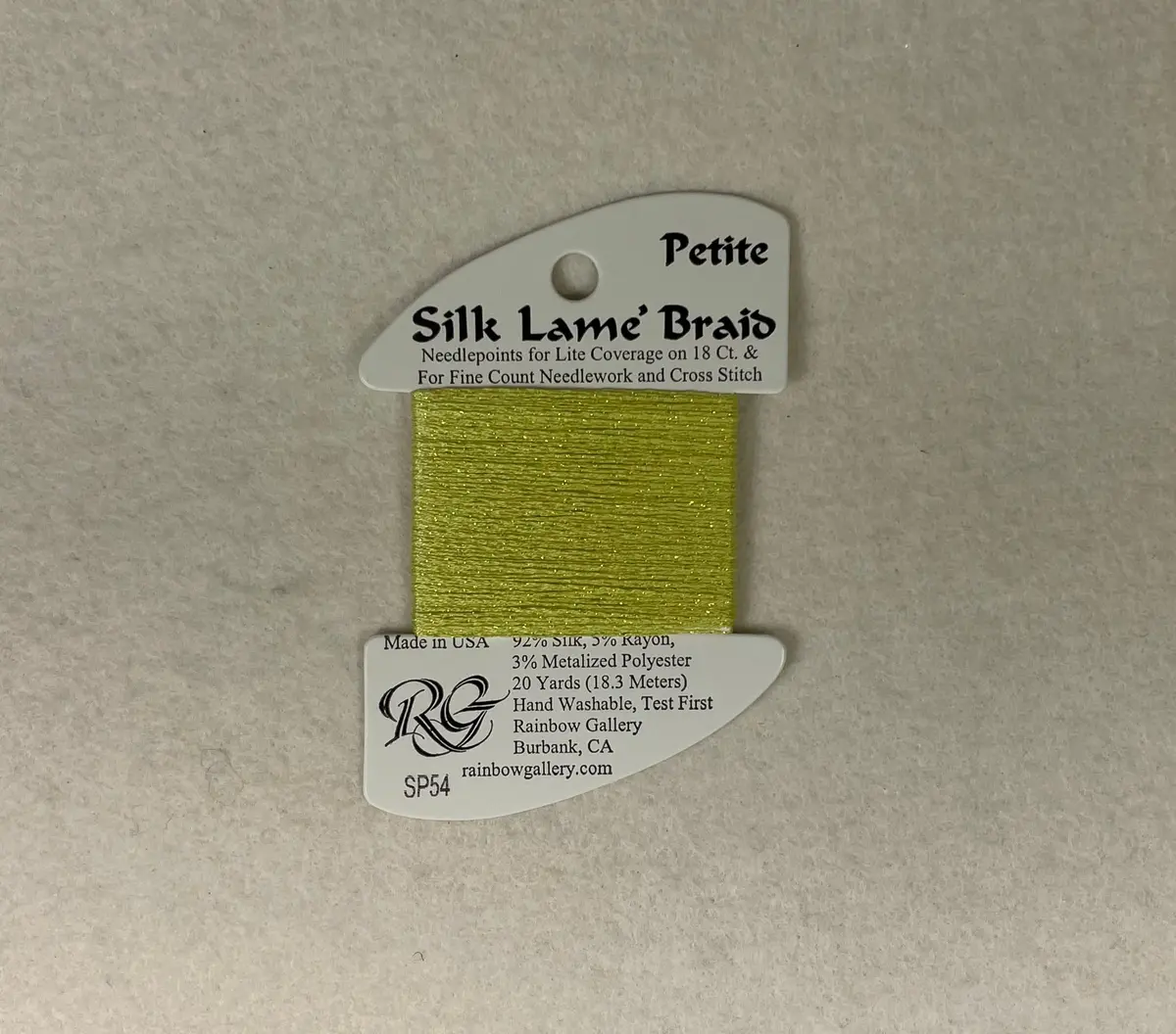 Petite Silk Lame Braid Sp54 Lite Avacado 1