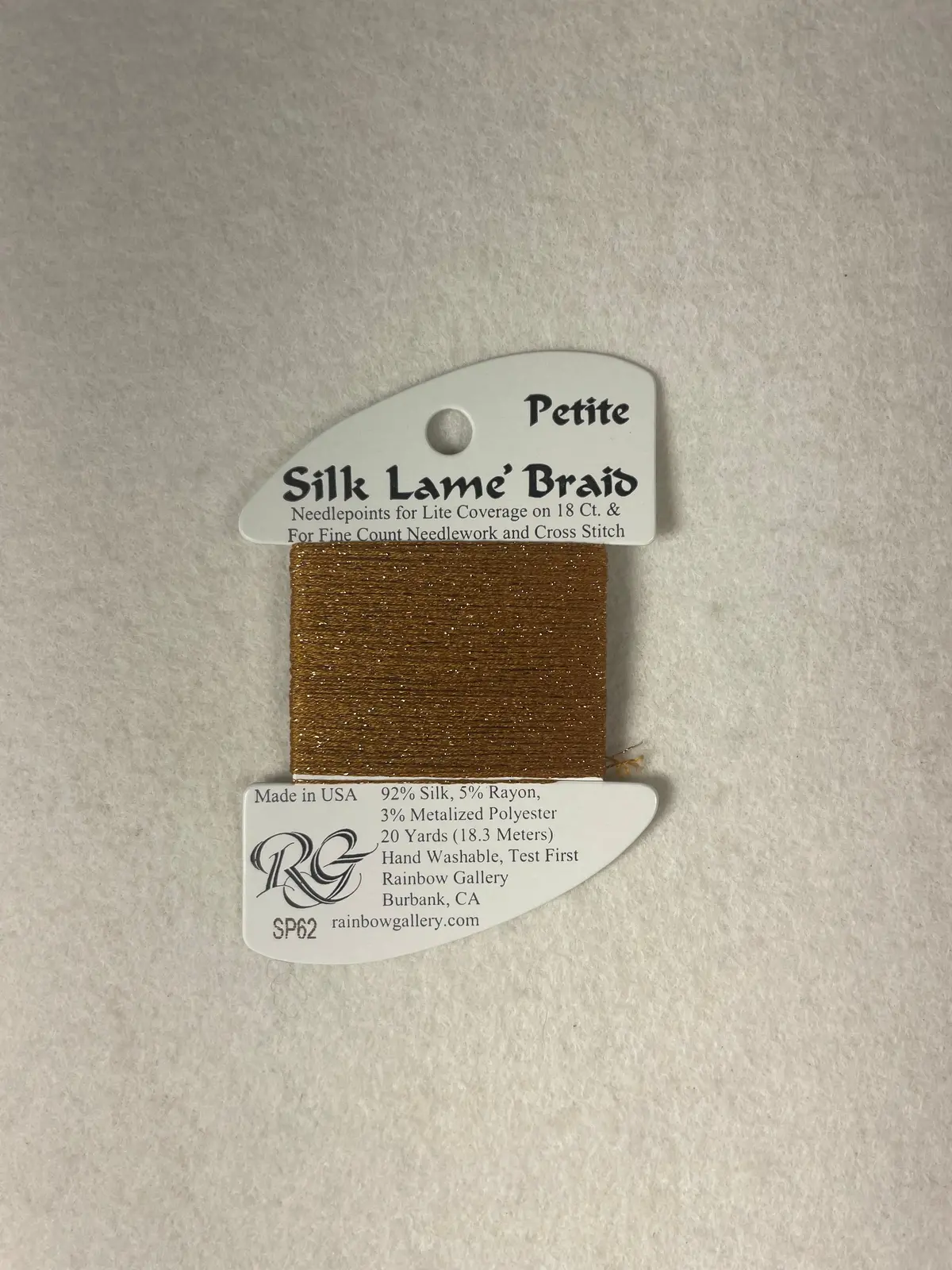 Petite Silk Lame Braid Sp62 Dark Sand Gold 1