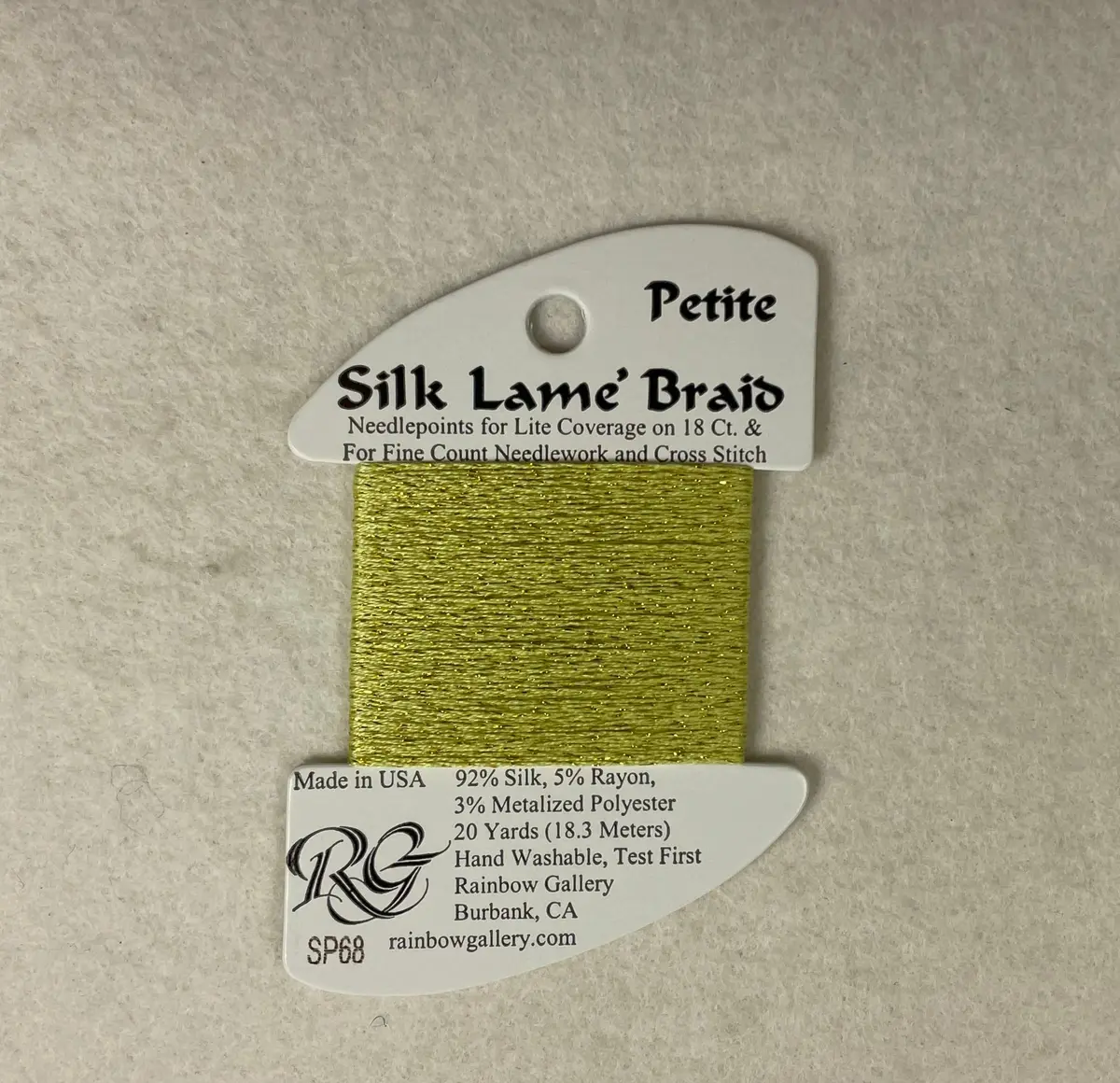 Petite Silk Lame Braid Sp68 Pale Avocado 1