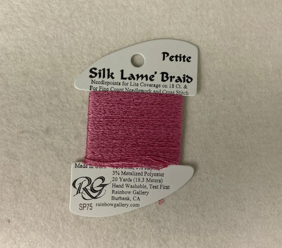 Petite Silk Lame Braid Sp75 Wild Rose 1