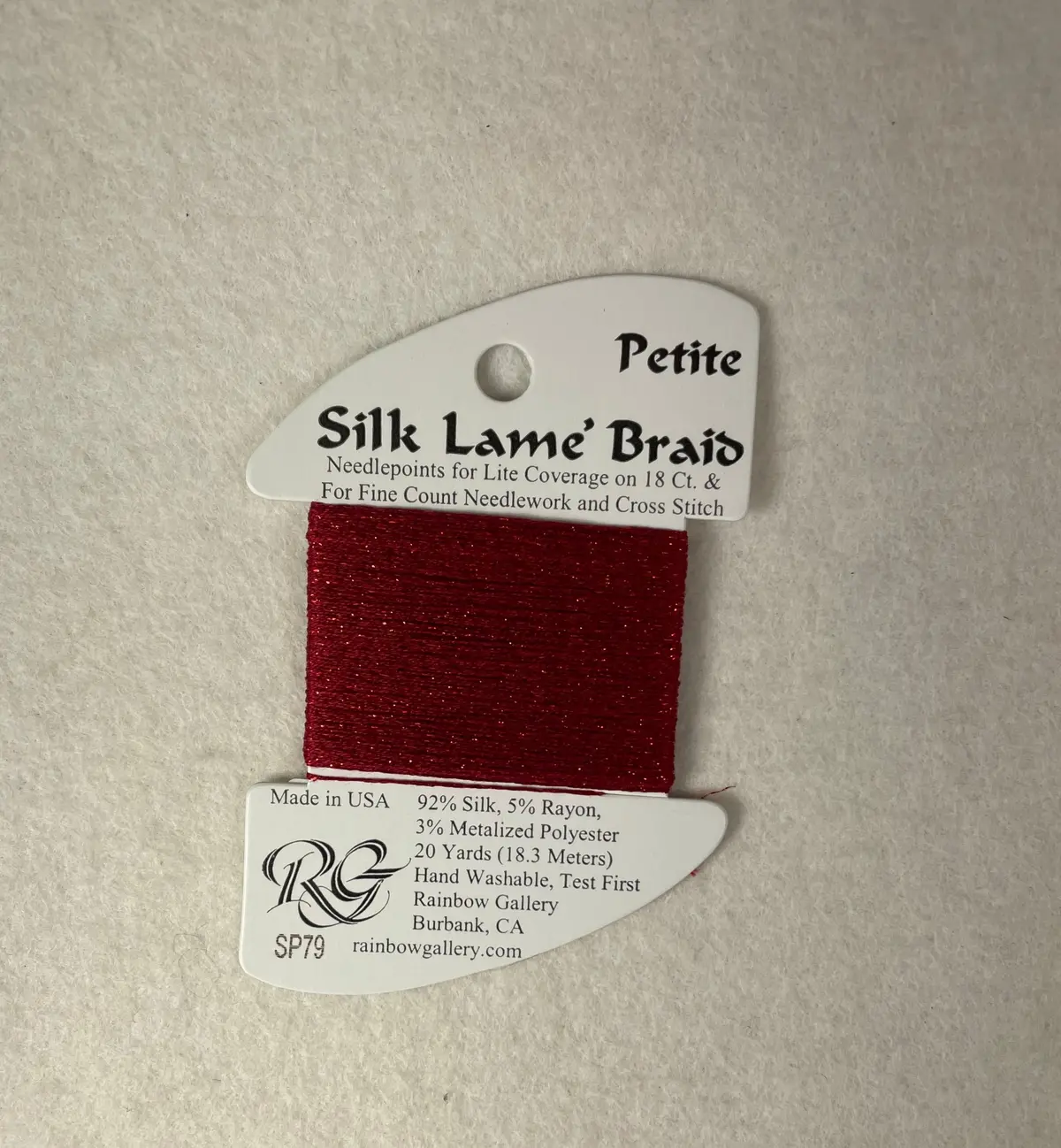 Petite Silk Lame Braid Sp79 Dark Cherry 1