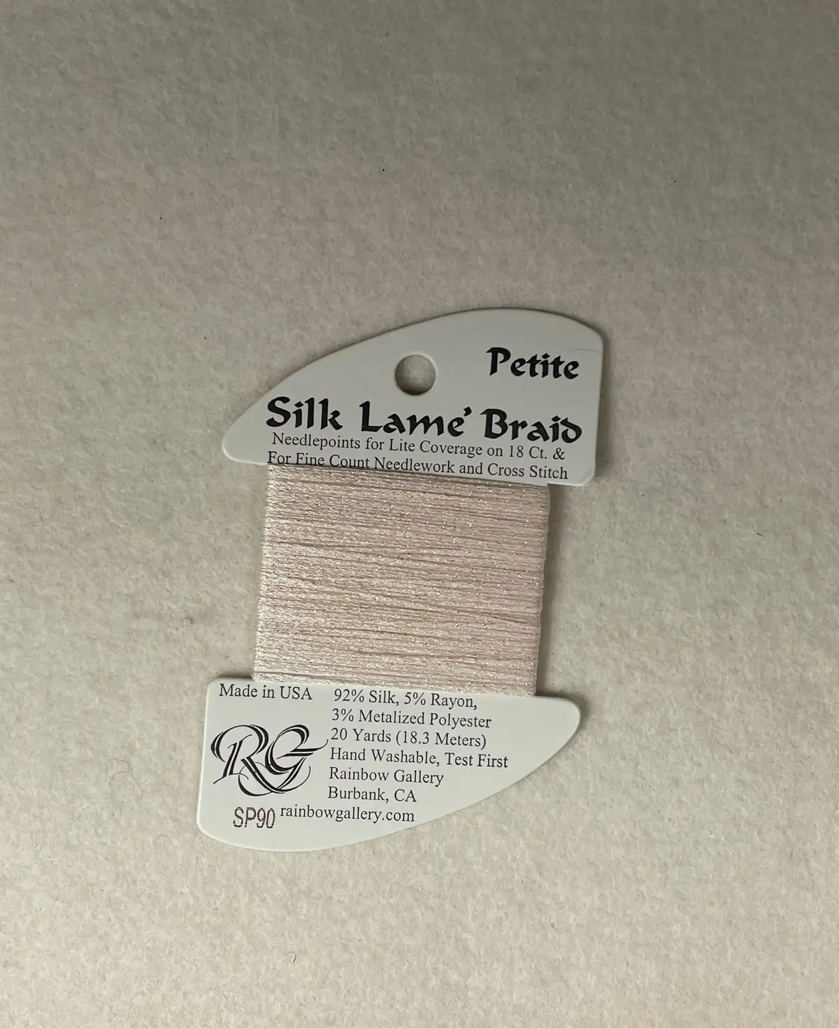Petite Silk Lame Braid Sp90 Barely Pink 1