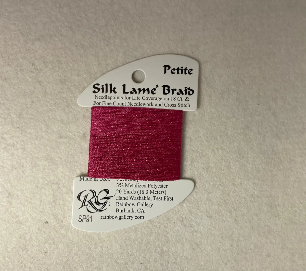 Petite Silk Lame Braid Sp91 Dark Raspberry 1