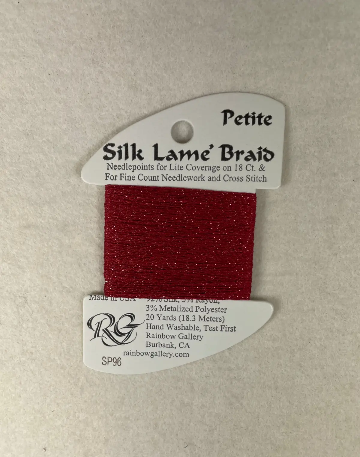 Petite Silk Lame Braid Sp96 Cranberry 1