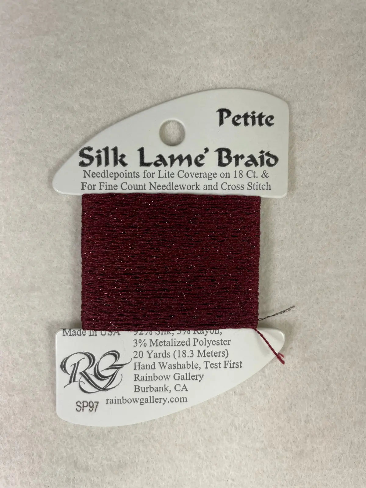 Petite Silk Lame Braid Sp97 Ruby Red 1