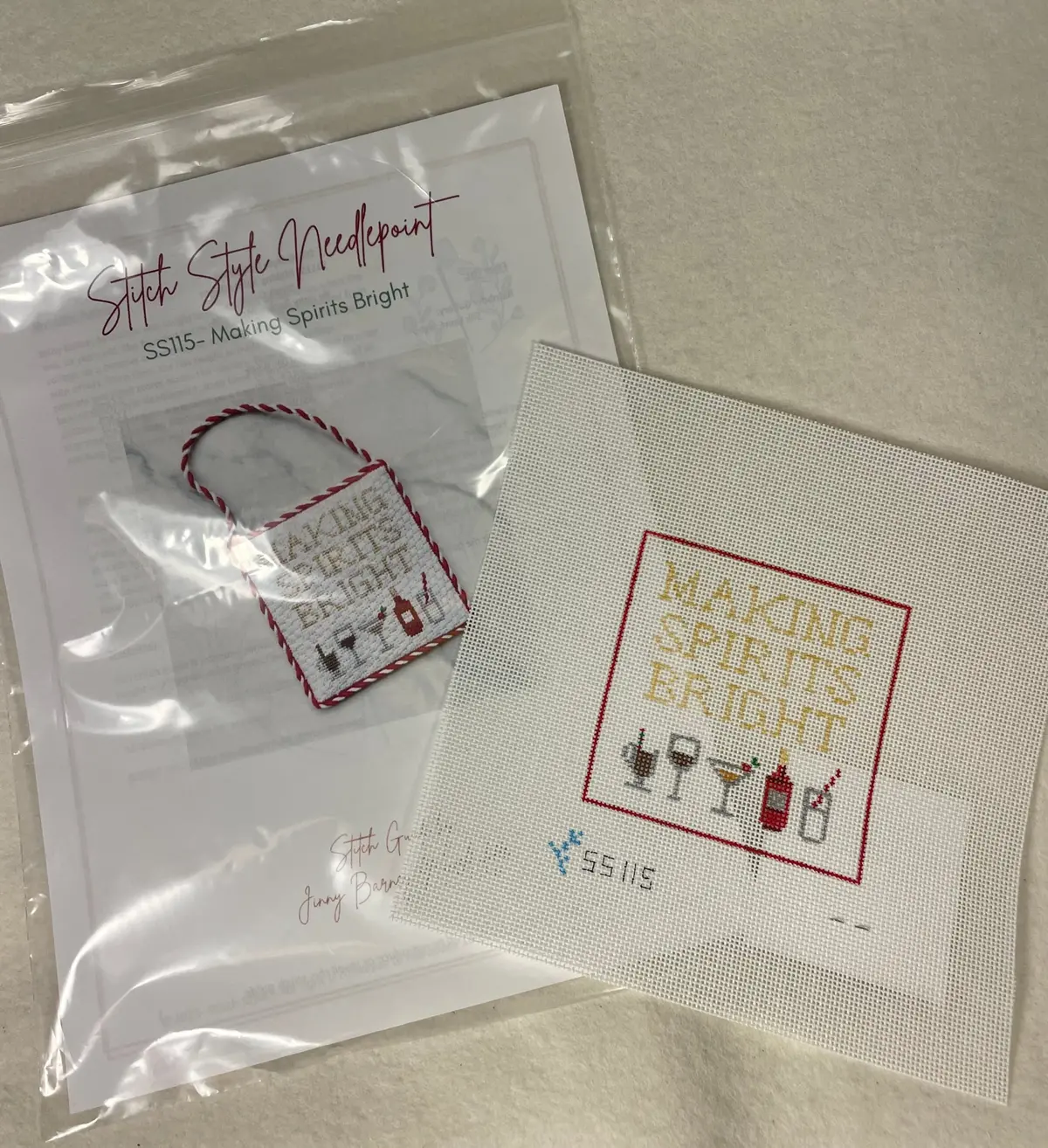 * Stitch Style Ss115 Making Spirits Bright- Stitch Guide By Jinny Mcauliffe 1