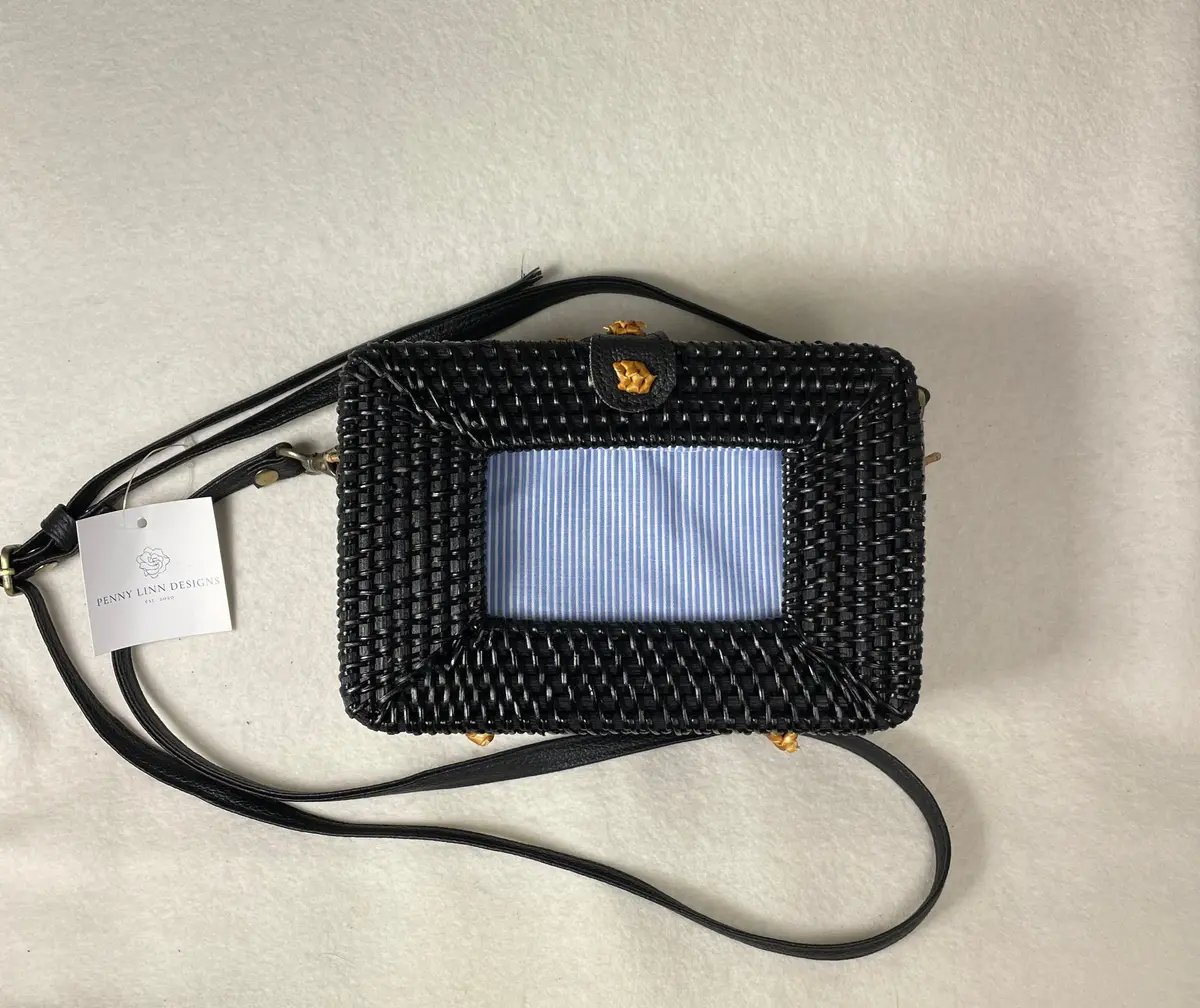 Penny Linn Designs 2X4 Rectangle Wicker Bag- Black 1