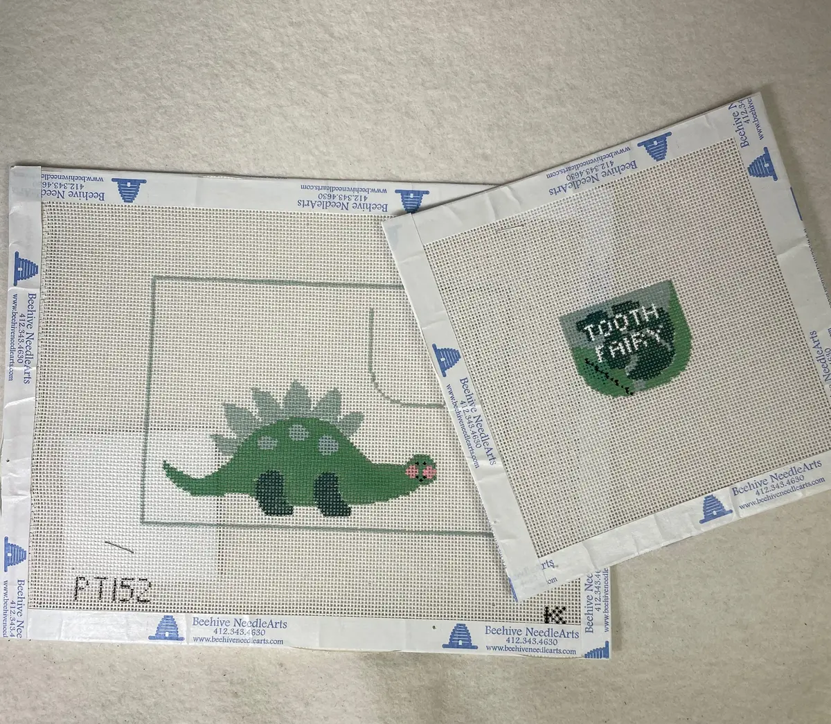 * Kathy Schenkel Pt152 Dinosaur Tooth Fairy (2 Canvases) 1
