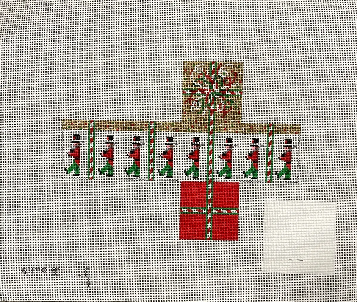 * Susan Roberts Needlepoint Designs 5335-18 Marching Soldiers And Confetti / 2In Cube Box 1