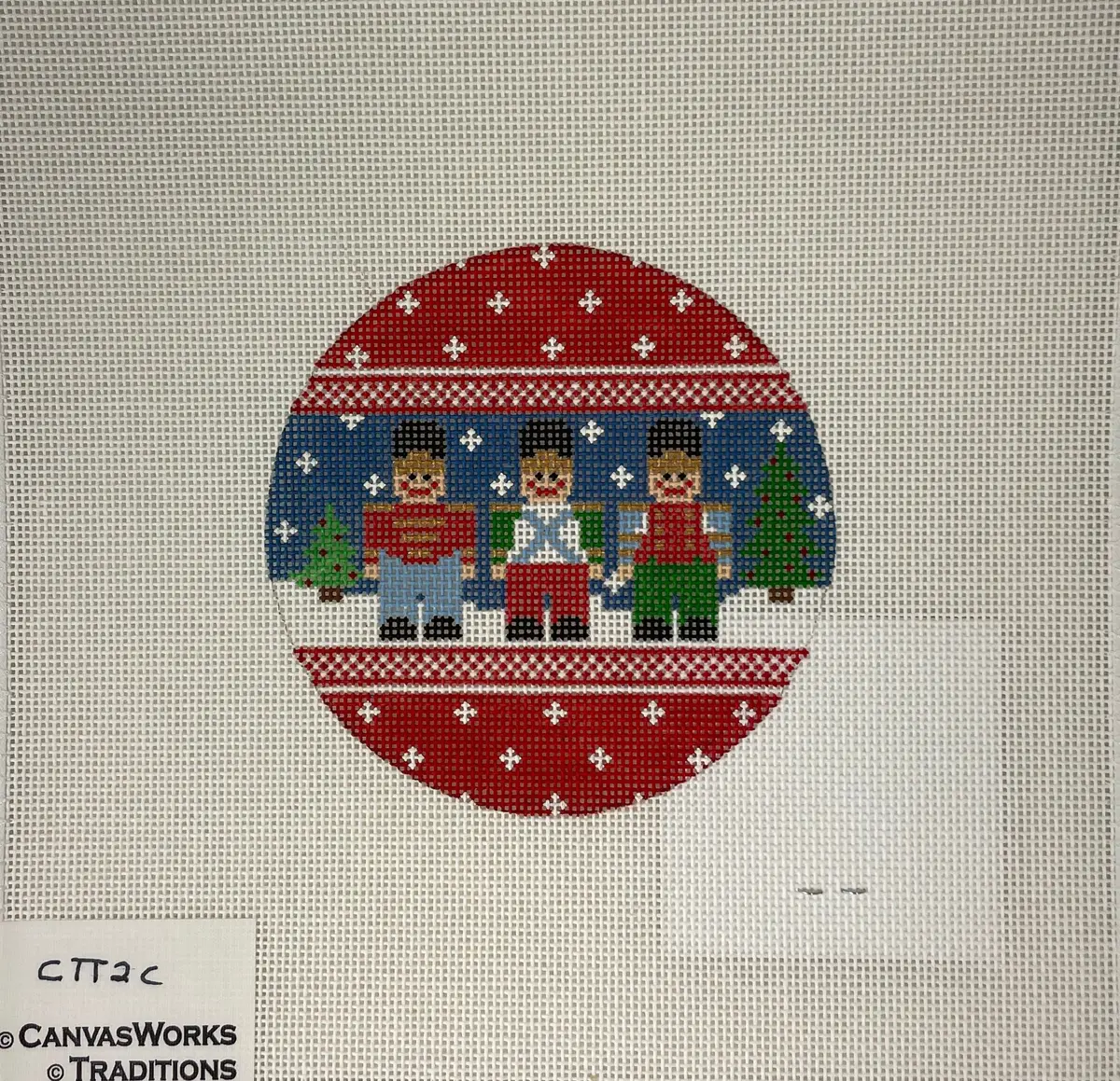 * Canvasworks Ctt2c Three Nutcrackers Ornament 1