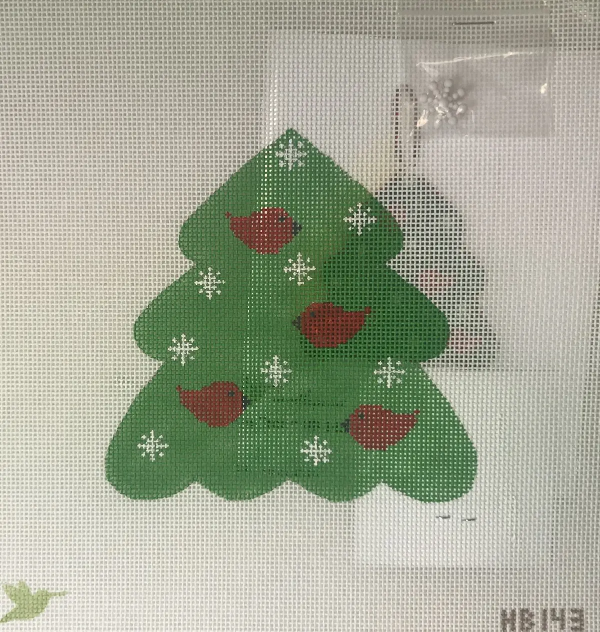 * Danji Hb-143 Christmas Tree- Red Birds With Stitch Guide 1