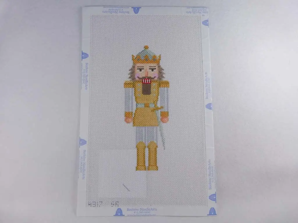 Susan Roberts Needlepoint Design, Inc. 4317 Silver & Gold Nutcracker 1