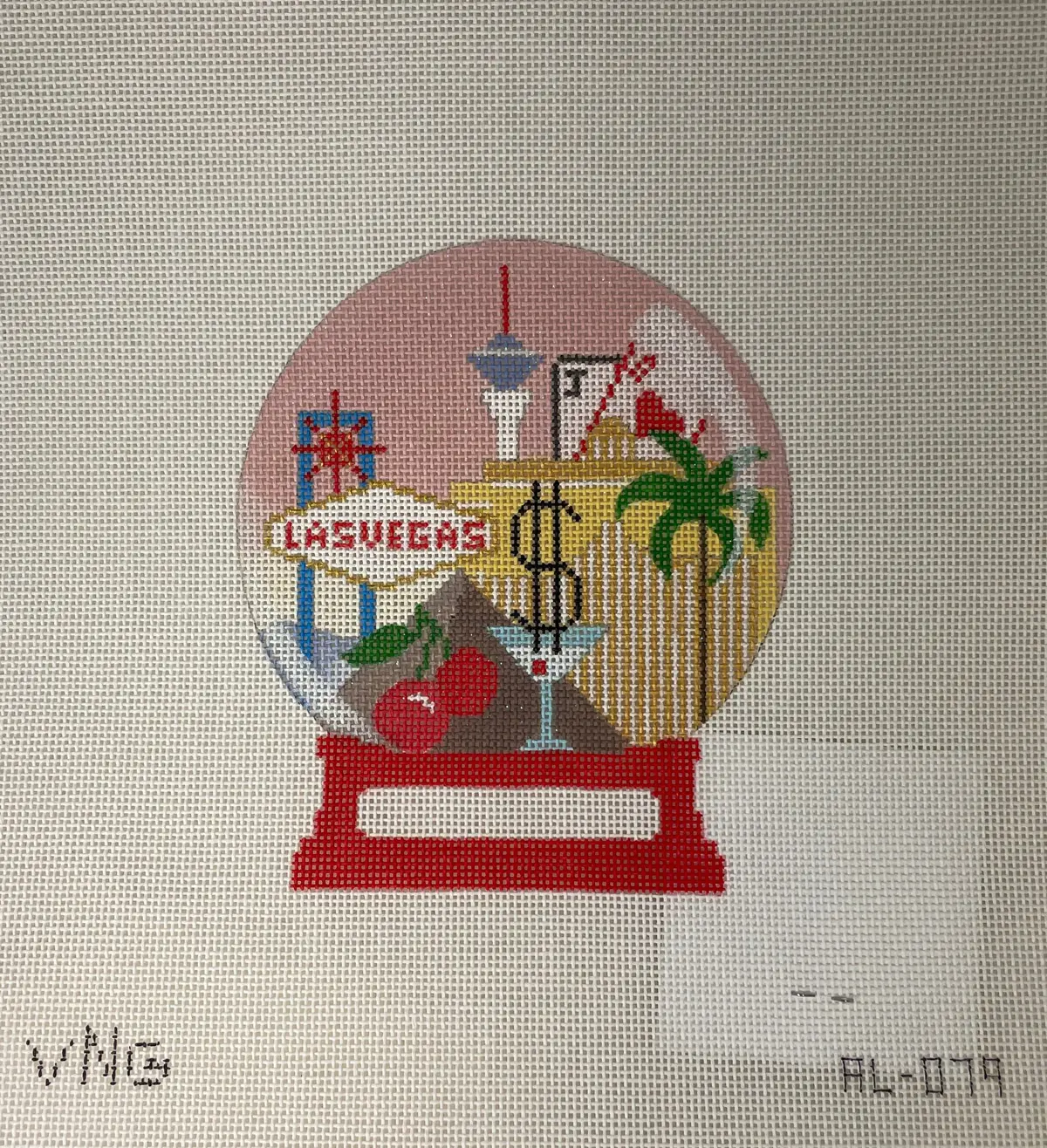 *Vallerie Needlepoint Gallery/ Vng Canvas Al-079 Las Vegas Snow Globe 1