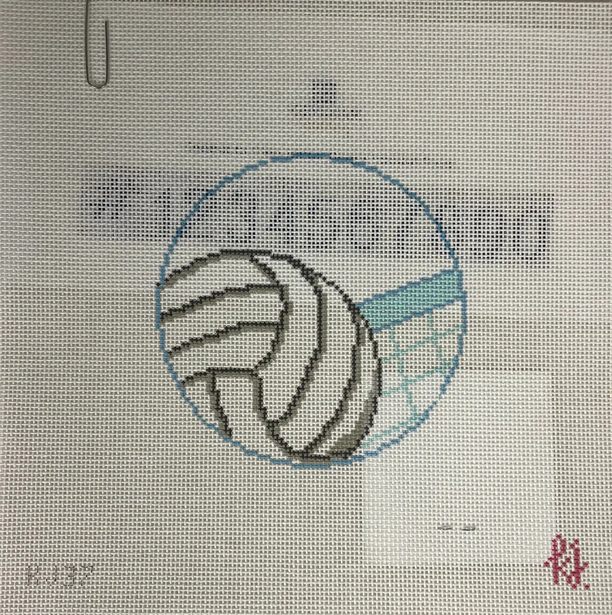 *Krissy Johnson Designs Volleyball Round And Alphabet Chart 1