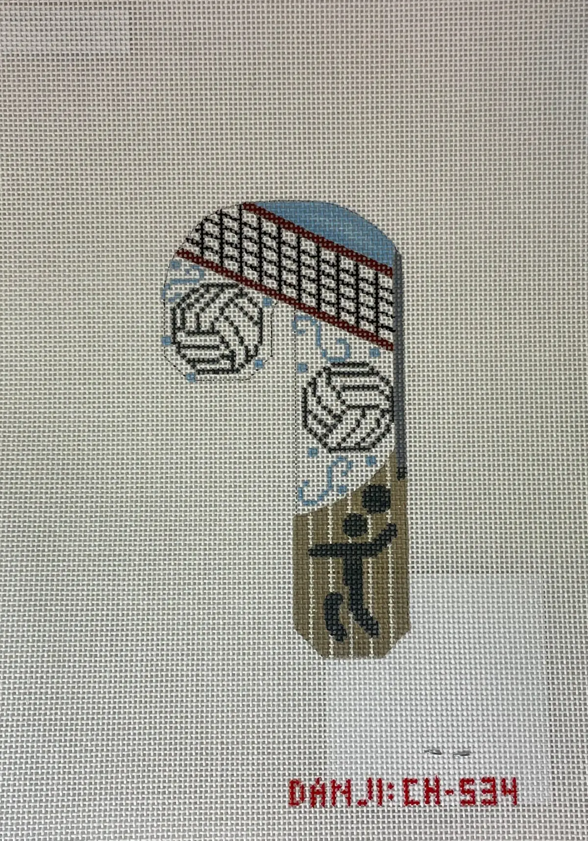 * Danji Designs Ch-534 Volleyball Candy Cane 1