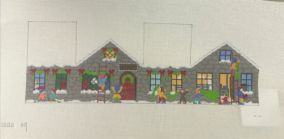 * Susan Roberts Needlepoint 1202 Santa's House 1
