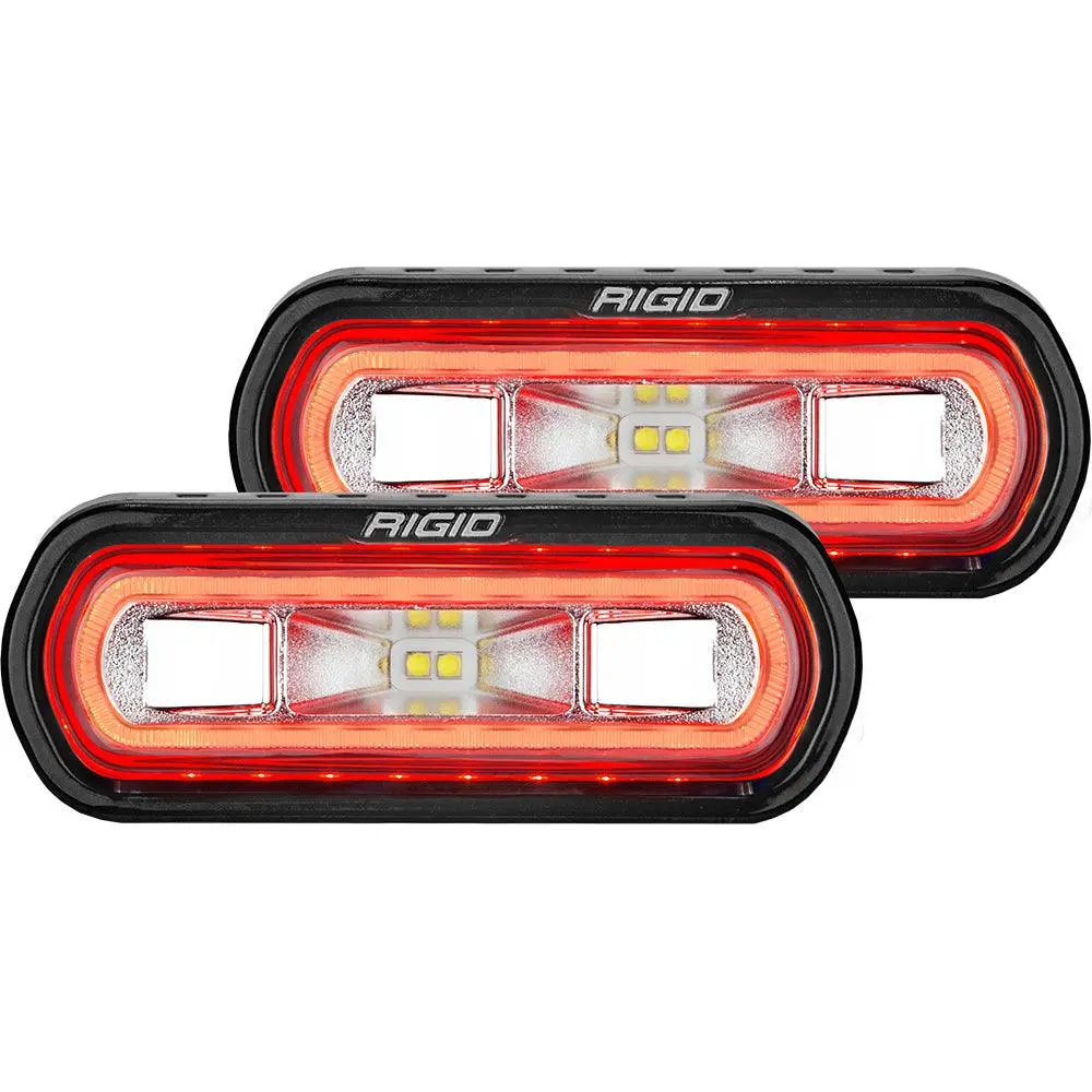 Rigid Industries Sr-L Series Surface Mount Spreader Light - Black Housing - Red Halo [53122] 1