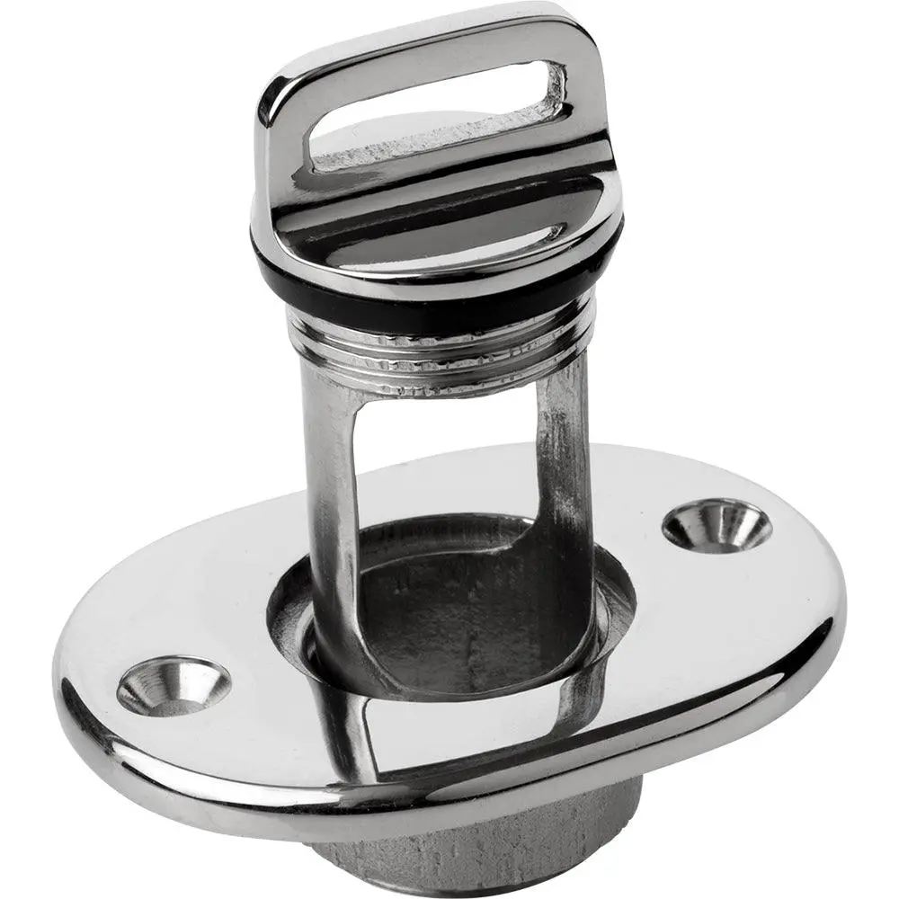 Sea-Dog Oblong Captive Garboard Drain  Plug - 316 Stainless Steel [520065-1] 1