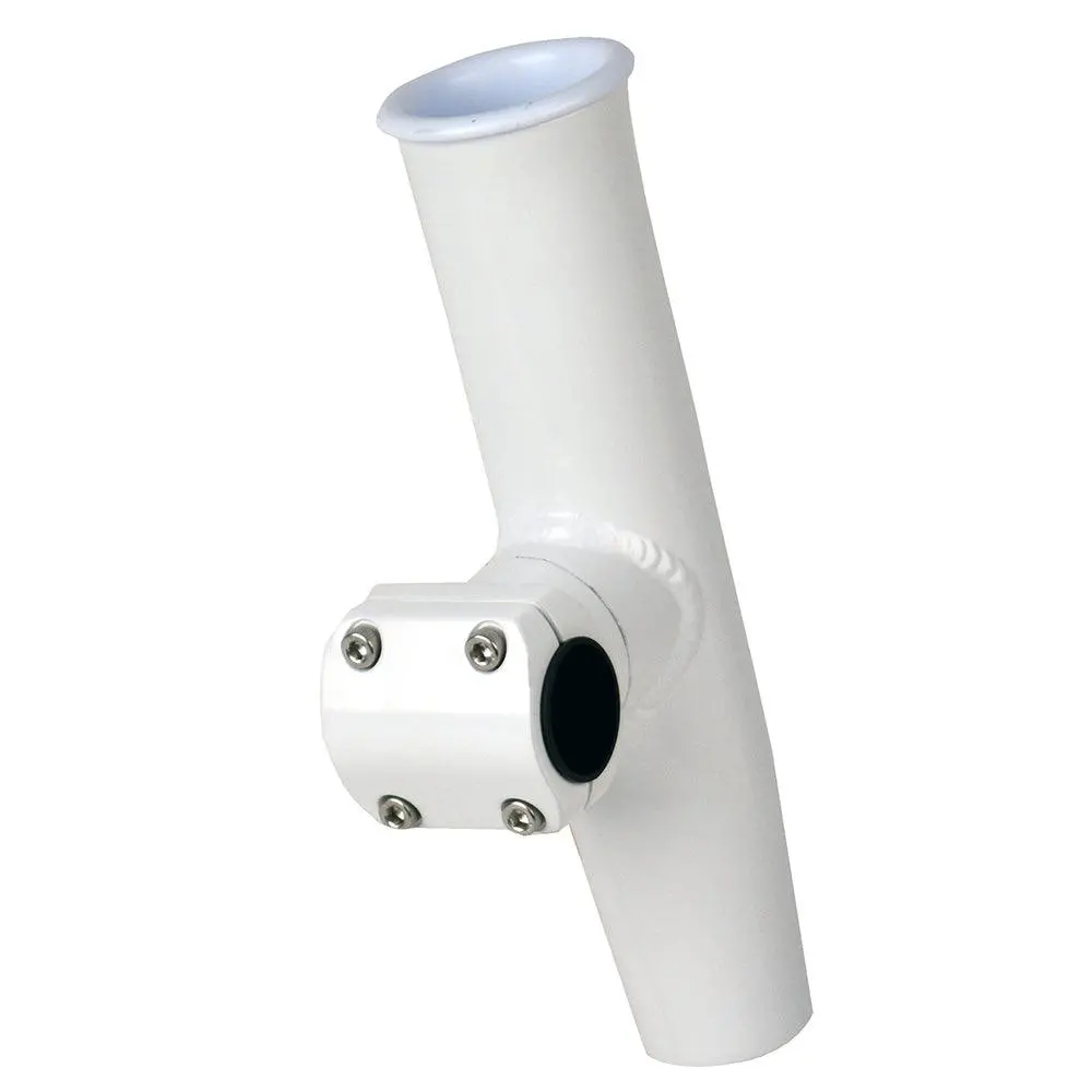 C.E. Smith Adjustable Mid Mount Rod Holder - 1-1/4" Or 1-5/16" Od - White Powder Coat Aluminum W/Sleeve  Hex Key [53774] 1