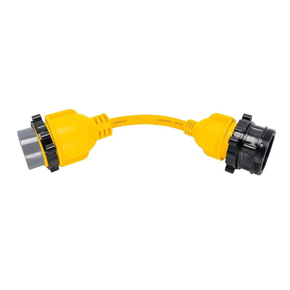 Camco 50Am/30Af Power Grip Marine 12" Locking Adapter - M-Lock/F-Locking Adapter [55625] 1