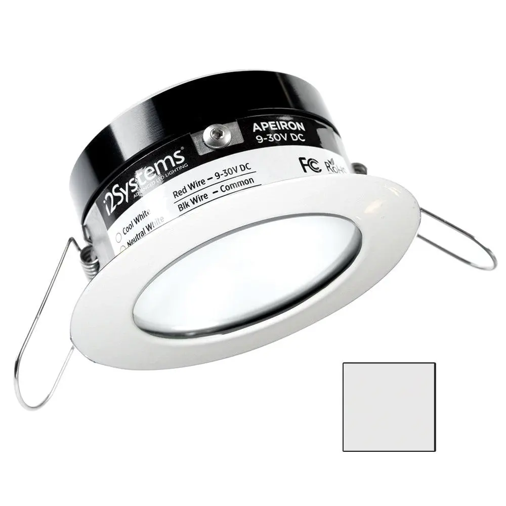 I2systems Apeiron Pro A503 - 3W Spring Mount Light - Round - Cool White - White Finish [A503-31Aag] 1