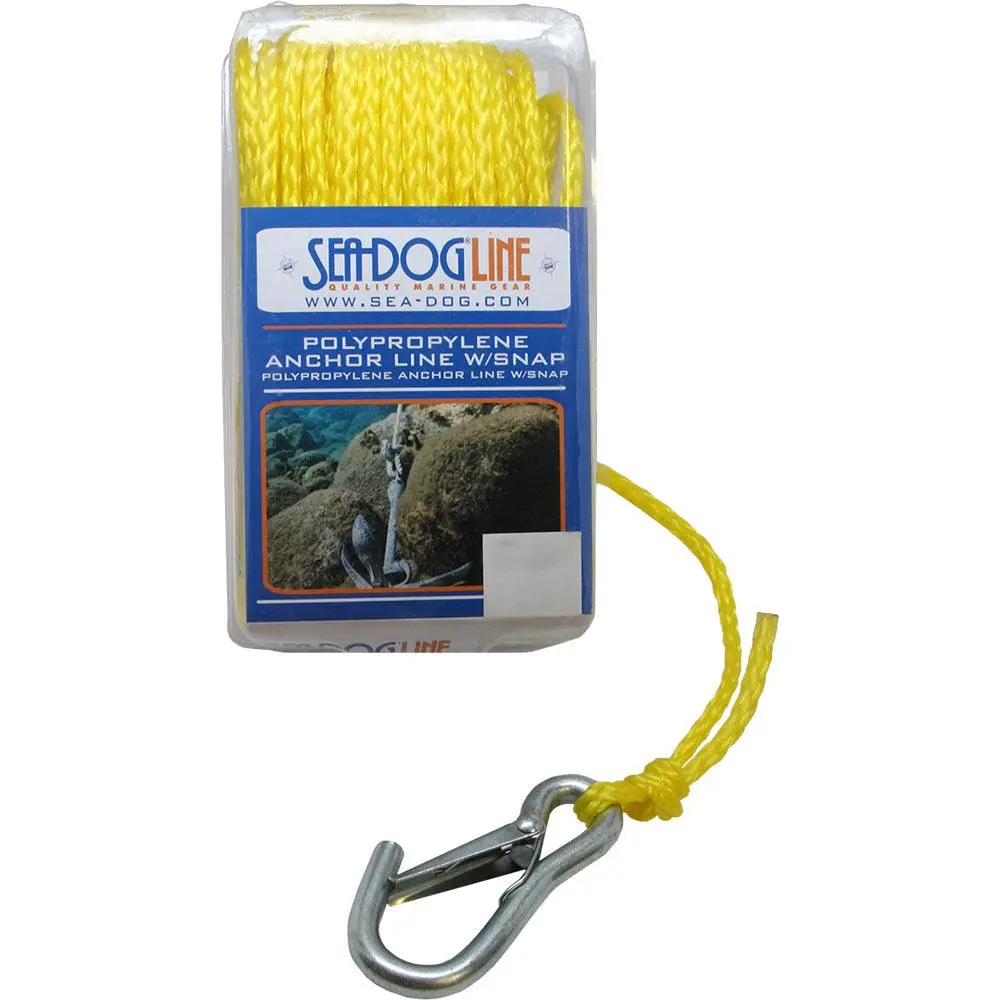 Sea-Dog Poly Pro Anchor Line W/Snap - 1/4" X 100 - Yellow [304206100Yw-1] 1