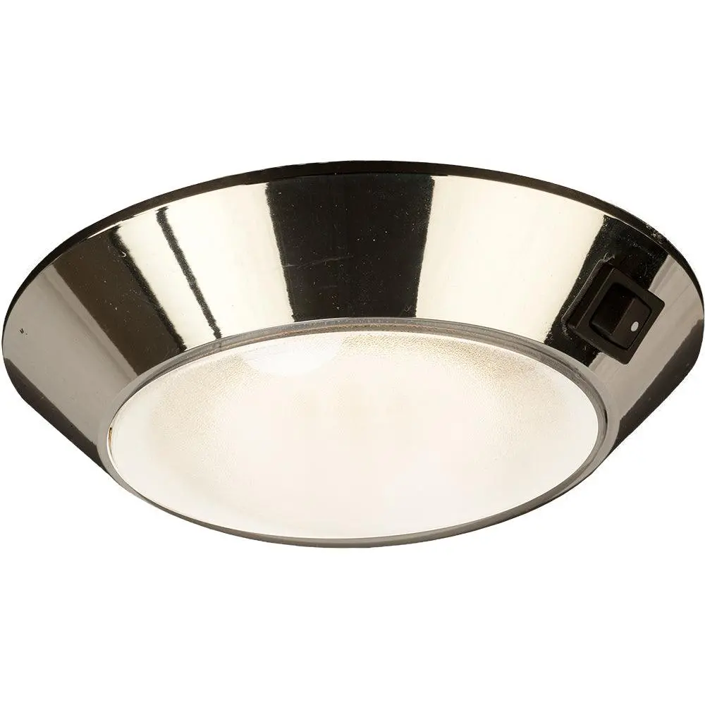 Sea-Dog Chrome Plastic Led Dome Light 4" Day/Night - Clear/Red Bulb [401755-1] 1