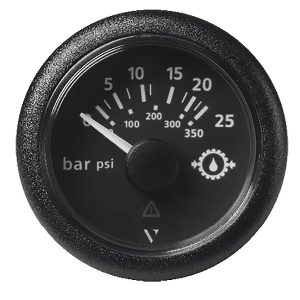 Veratron 52Mm (2-1/16") Viewline Transmission Oil Pressure 25 Bar/350 Psi - Black Dial  Round Bezel [A2c59514136] 1