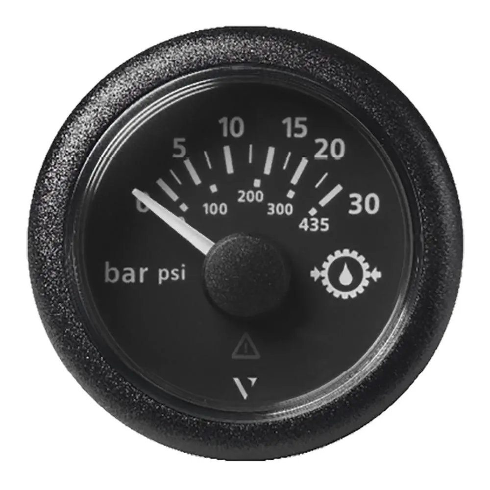 Veratron 52Mm (2-1/16") Viewline Transmission Oil Pressure 30 Bar/435 Psi - Black Dial  Round Bezel [A2c59514141] 1