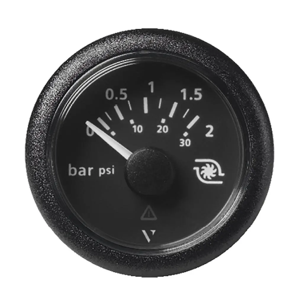 Veratron 52Mm (2-1/16") Viewline Boost Pressure Gauge 2 Bar/30 Psi - Black Dial  Round Bezel [A2c59514149] 1