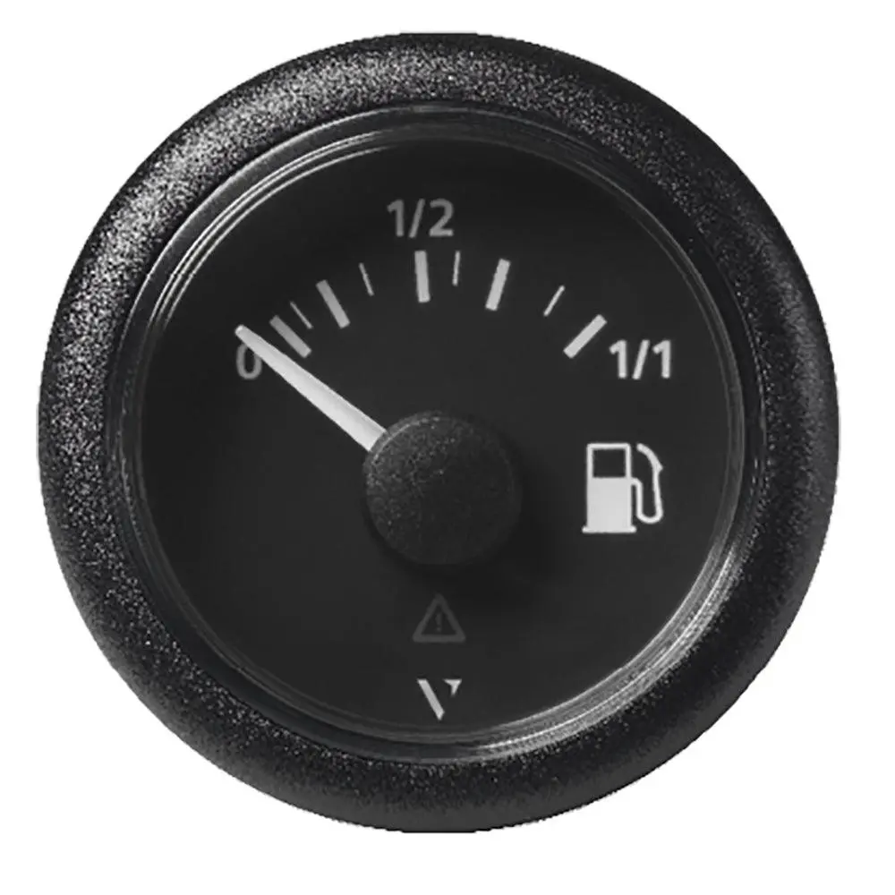 Veratron 52Mm (2-1/16") Viewline Fuel Level Gauge 0-1/1 - 3 To 180 Ohm - Black Dial  Round Bezel [A2c59514082] 1