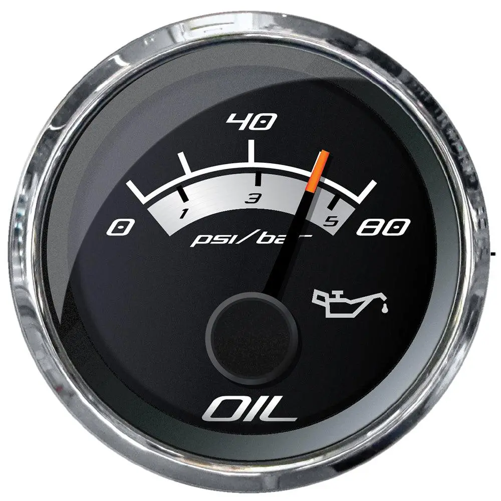 Faria Platinum 2" Oil Pressure Gauge - 80 Psi [22024] 1