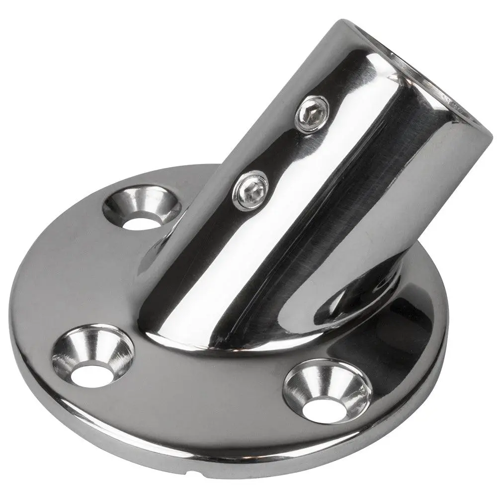 Sea-Dog Rail Base Fitting 2-3/4" Round Base 45 316 Stainless Steel - 1" Od [280451-1] 1