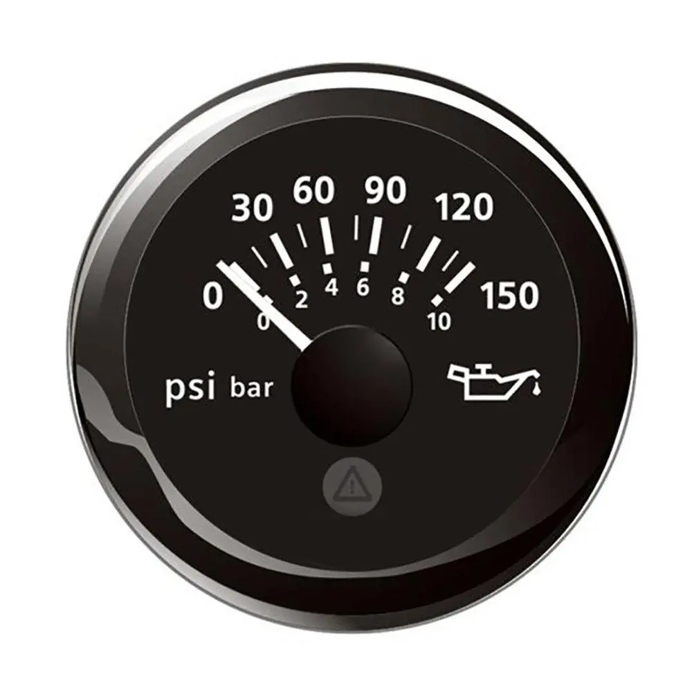 Veratron 52Mm (2-1/16") Viewline Oil Pressure Indicator 0 To 150 Psi - Black Dial  Round Bezel [A2c59514118] 1