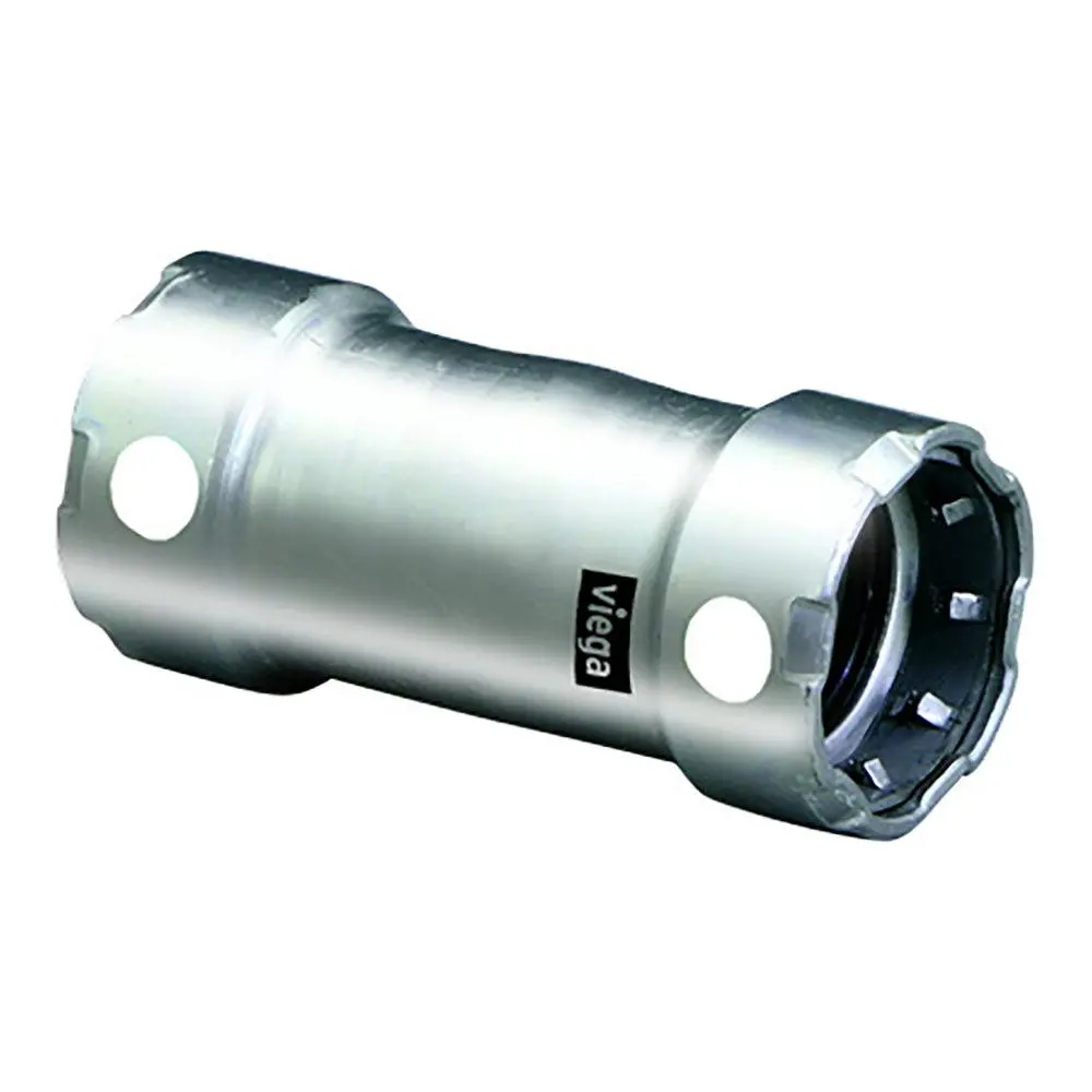 Viega Megapress 2" Stainless Steel 304 Coupling W/O Stop - Double Press Connection - Smart Connect Technology [95330] 1