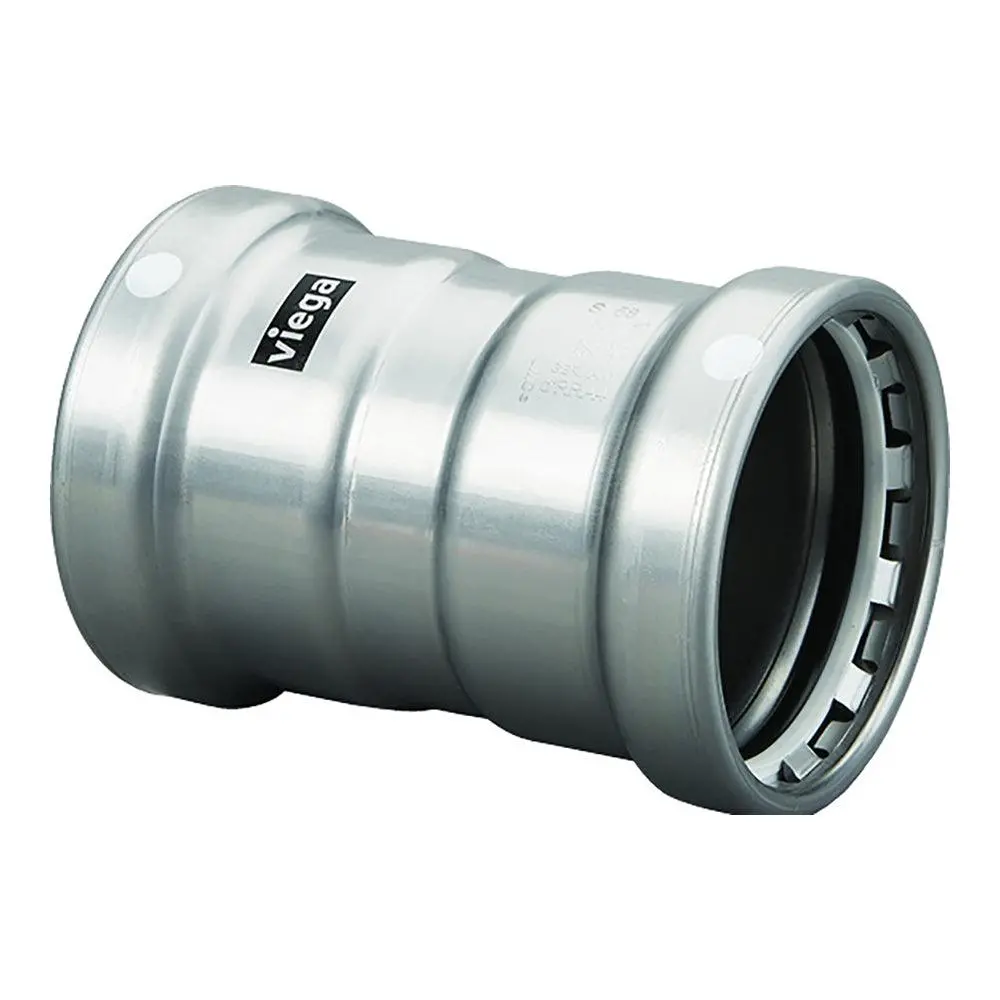 Viega Megapress 3" Carbon Steel Coupling W/Stop W/Fmk Double Press Connection - Smart Connect Technology [26675] 1