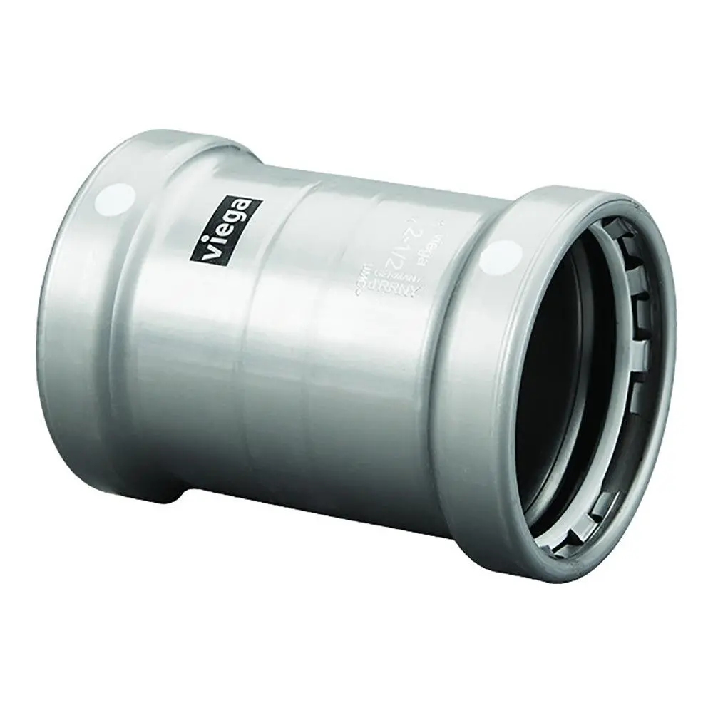 Viega Megapress 4" Carbon Steel Coupling W/O Stop W/Fmk - Double Press Connection - Smart Connect Technology [26695] 1